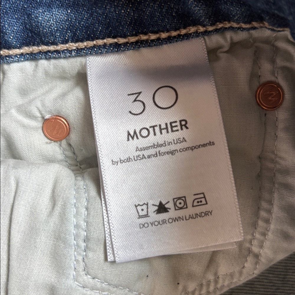 MOTHER The Insider Ankle Bootcut Jeans “Where The Sun Don’t Shine” Size 30 - Picture 9 of 12